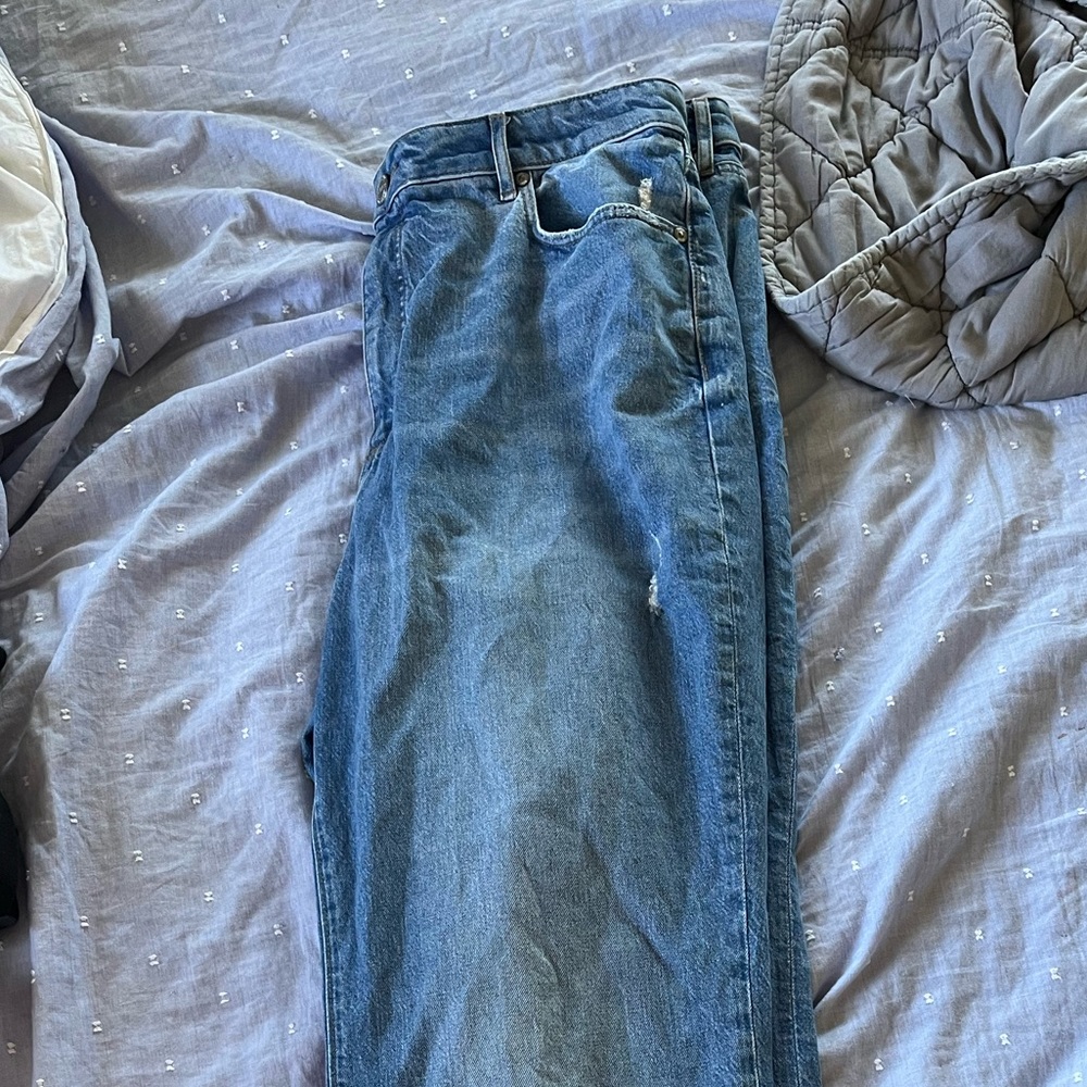 Curvy fit wide leg jeans